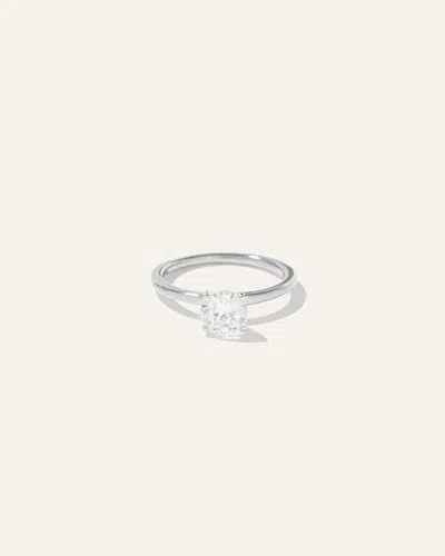 Quince Women's Lab Grown Diamond Round Petite Classic Engagement Ring In Platinum