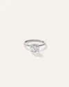 Quince Women's Lab Grown Diamond Round Petite Classic Engagement Ring In Platinum