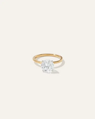 Quince Women's Lab Grown Diamond Round Petite Classic Engagement Ring In Yellow Gold