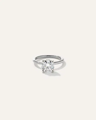 Quince Women's Lab Grown Diamond Round Petite Hidden Halo Engagement Ring In Platinum