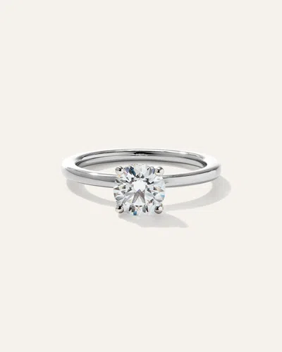 Quince Women's Lab Grown Diamond Round Petite Hidden Halo Engagement Ring In Platinum