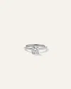 Quince Women's Lab Grown Diamond Round Petite Hidden Halo Engagement Ring In White Gold