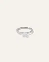 Quince Women's Lab Grown Diamond Round Petite Pave Engagement Ring In White Gold