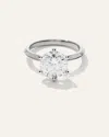 Quince Women's Lab Grown Diamond Round Six Prong Knife Edge Engagement Ring In White Gold