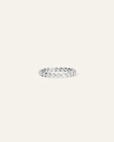 Quince Women's Lab Grown Diamond Single Shared Prong Eternity Band Rings In White Gold