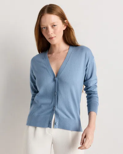 Quince Women's Lightweight Cotton Cashmere Cardigan Sweater In Black