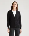 Quince Women's Lightweight Cotton Cashmere Cardigan Sweater In Black