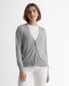Quince Women's Lightweight Cotton Cashmere Cardigan Sweater In Heather Grey