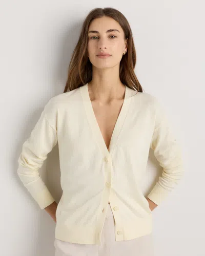 Quince Women's Lightweight Cotton Cashmere Cardigan Sweater In Neutral