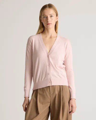 Quince Women's Lightweight Cotton Cashmere Cardigan Sweater In Sugar Stone