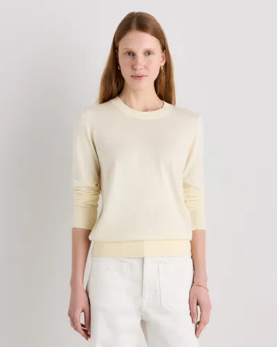 Quince Women's Lightweight Cotton Cashmere Crew Sweater In Neutral
