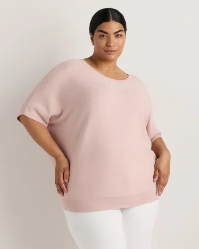 Quince Women's Lightweight Cotton Cashmere Link-stitch Dolman Sweater