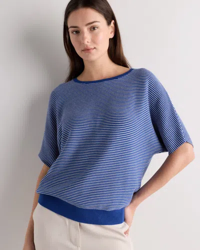 Quince Women's Lightweight Cotton Cashmere Link-stitch Dolman Sweater