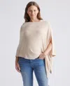 Quince Women's Lightweight Cotton Cashmere Nursing Shawl In Heather Oatmeal