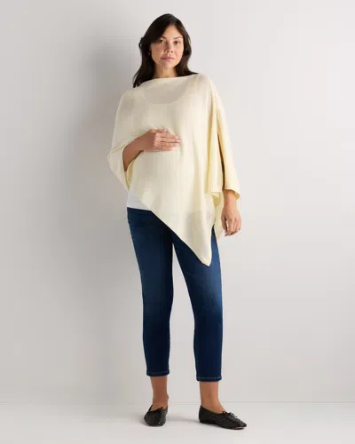 Quince Women's Lightweight Cotton Cashmere Nursing Shawl In Yellow