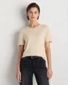 Quince Women's Lightweight Cotton Cashmere Relaxed Sweater T-shirt In Nude