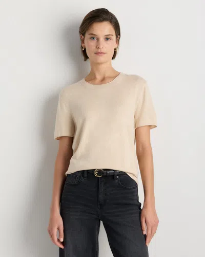 Quince Women's Lightweight Cotton Cashmere Relaxed Sweater T-shirt In Nude