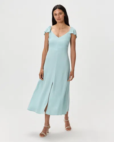 Quince Women's Lightweight Crepe Flutter Sleeve Midi Dress