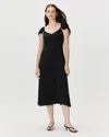 Quince Women's Lightweight Crepe Flutter Sleeve Midi Dress