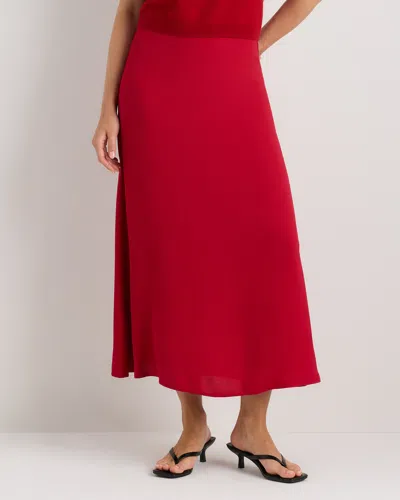 Quince Women's Lightweight Crepe Slip Skirt In Red