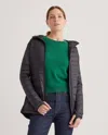 Quince Women's Lightweight Down Packable Long Puffer Jacket In Black