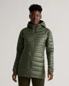 Quince Women's Lightweight Down Packable Long Puffer Jacket In Loden