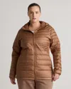 Quince Women's Lightweight Down Packable Long Puffer Jacket In Sienna