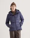 Quince Women's Lightweight Down Packable Puffer Hooded Jacket In Navy