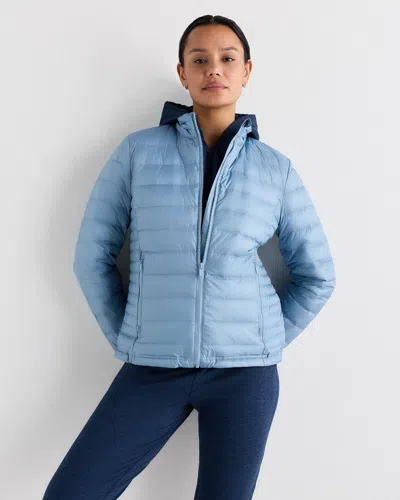 Quince Women's Lightweight Down Packable Puffer Jacket In Blue