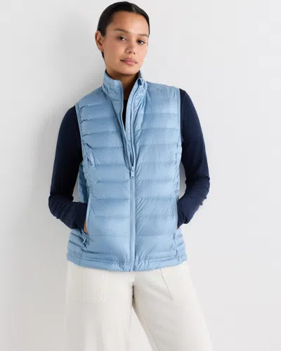 Quince Women's Lightweight Down Packable Puffer Vest In Blue