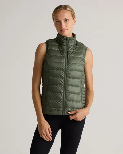 Quince Women's Lightweight Down Packable Puffer Vest In Loden