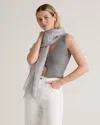 Quince Women's Lightweight Linen Silk Cashmere Scarf In Light Grey