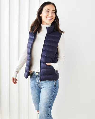 Quince Women's Lightweight Puffer Vest, Nylon In Navy