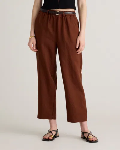 Quince Women's Linen Pants In Brown