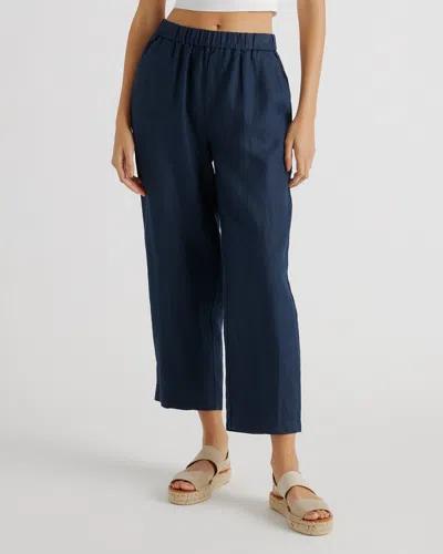 Quince Women's 100% European Linen Pants In Deep Navy