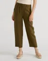 Quince Women's 100% European Linen Pants In Martini Olive