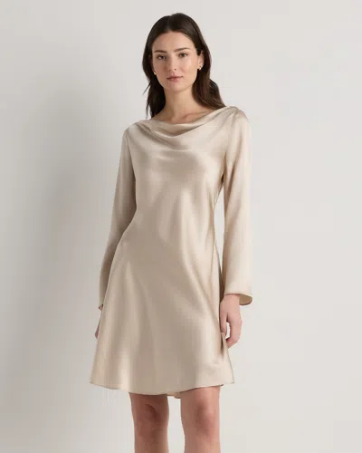 Quince Women's Long Sleeve Mini Dress In Gold