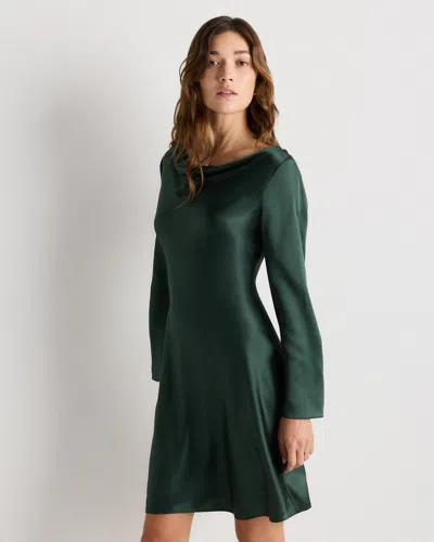Quince Women's Long Sleeve Mini Dress In Green