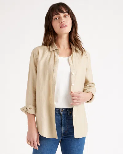 Quince Women's Long Sleeve Shirt In Driftwood