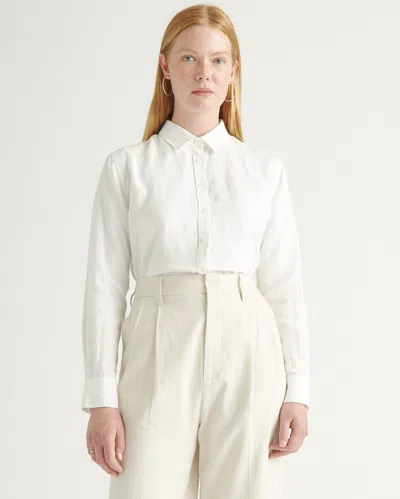 Quince Women's Long Sleeve Shirt In White