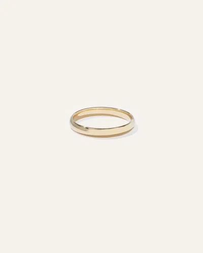 Quince Women's Low Dome Band Rings In Yellow Gold