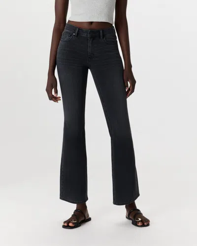 Quince Women's Luna Stretch Flare Jeans In Faded Black