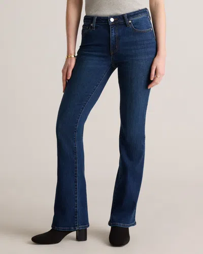 Quince Women's Luna Stretch Flare Jeans In Midnight Blue