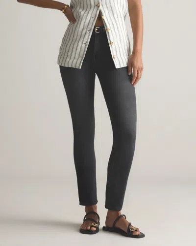 Quince Women's Luna Stretch Slim Straight Jeans In Faded Black