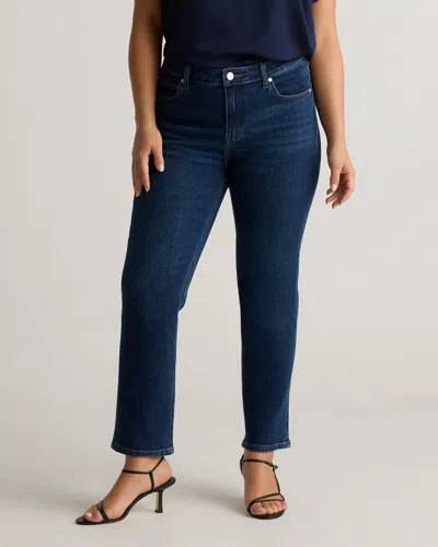 Quince Women's Luna Stretch Slim Straight Jeans In Midnight Blue