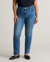 Quince Women's Luna Stretch Slim Straight Jeans In Seaside Blue