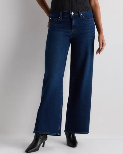 Quince Women's Luna Stretch Wide Leg Jeans In Blue