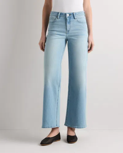 Quince Women's Luna Stretch Wide Leg Jeans In Blue