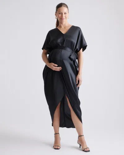 Quince Women's Maternity Dress In Black