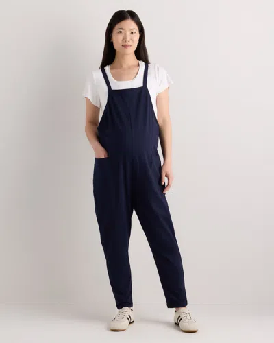 Quince Women's Maternity Overalls In Blue